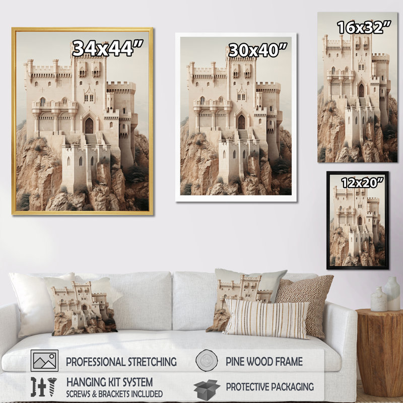 Tifford Castles Minimalist Majesty I - reproduction sur toile, H 32 po x l 16 po x P 1 po, Toile tendue