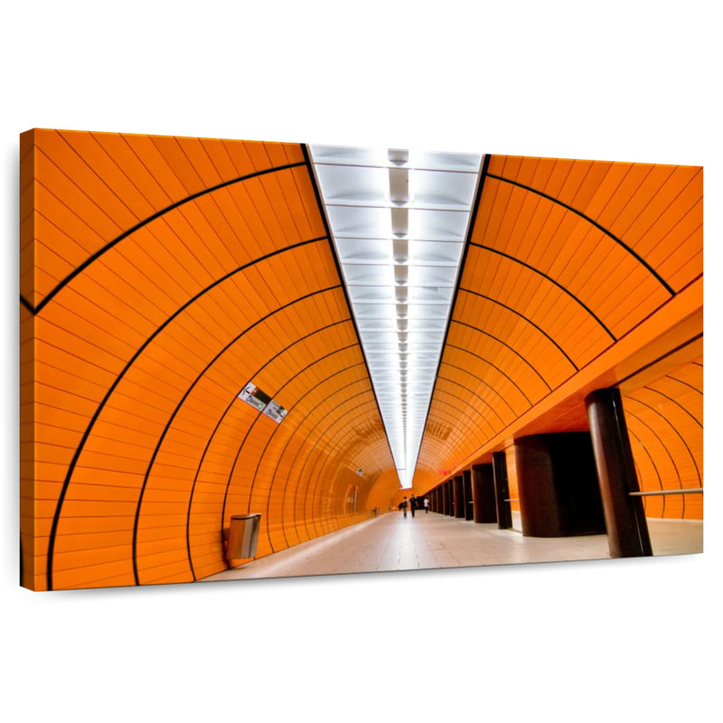 Empty Marienplatz Station, 34" H x 51" W