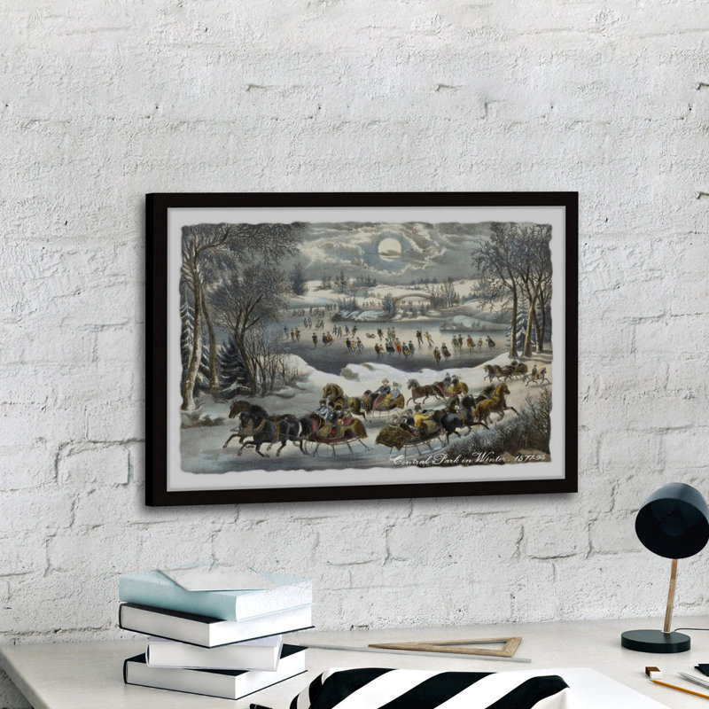 Midnight in the Park - Cadre photo, reproduction d'art sur papier, H 12 po x l 18 po x P 1,5 po