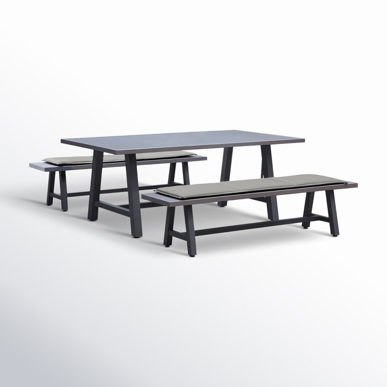 Indigo Rectangular 6 - Person Outdoor Dining Set with Cushions