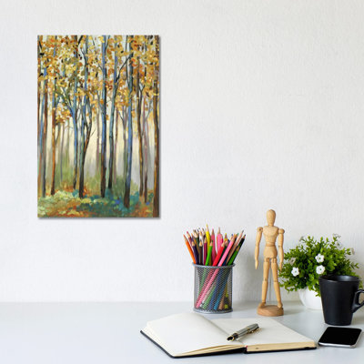 Golden Leaves by Allison Pearce - Painting on Canvas