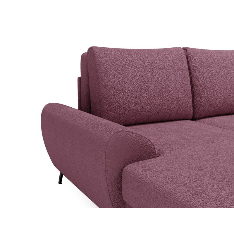 3 Seater Sofa Bed, Left Hand Facing, Pink