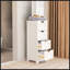 Armoire de rangement autoportante blanche à 4 tiroirs