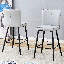 Upholstered Counter Stool With Metal Frame-1735707127-1735707133