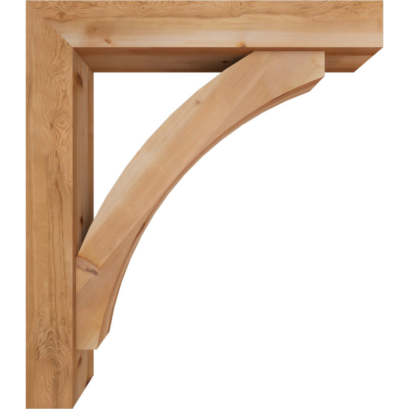 Support de bloc Thorton avec entretoise décalée, 48 x 42, Cèdre rouge occidental de l 7 1/2 po (lisse)