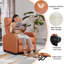 Fauteuil inclinable en cuir PU avec support lombaire, mousse haute densité rembourrée, dossier et repose-pieds réglables pour le cinéma maison et le salon