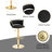 Ginko Modern Swivel Bar Stool with Backrest, Adjustable Height Kitchen Island Stool with Upholstered Seat and Footrest,-93498215-90489196