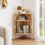 Armoire de coin avec 2 portes cannelées, étagère de coin autoportante pour le salon, la cuisine, la salle de bain-852149688