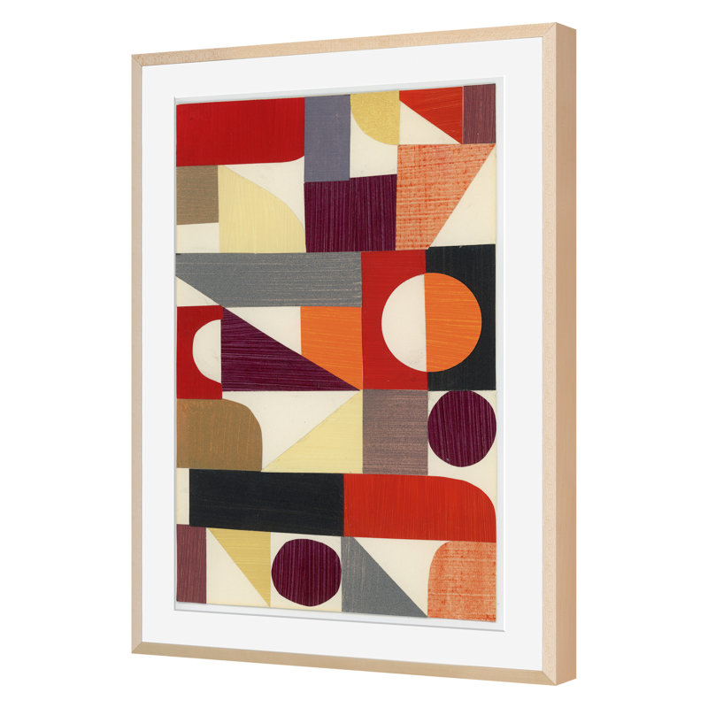 Teamwork 2 Print by Andy Burgess, Maple Framed