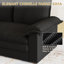 Modern Oversize Sofa 265cm Corduroy Sofa with 4 Seats No Tool Assembly Multi-Layered Cushion-1550133843