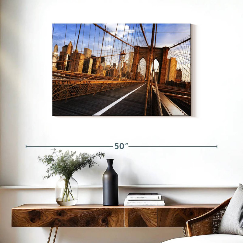 Ravi célèbre pont de Brooklyn, NY, H 24 po x l 36 po