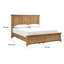 Grand lit Seny, conception rustique, moulures de cadre photo, bois brun miel-121085525