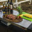 OuterMust Outdoor Grill Station with Gas Hose Opening & Storage Cabinet
