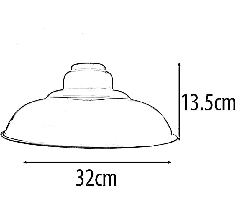 13.5cm H Metal Lamp Shade in Cyan Blue