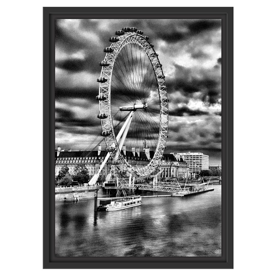 Gerahmtes Wandbild Riesenrad, London Eye