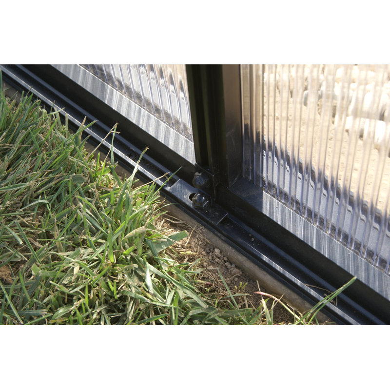 Monticello 8' x 12' Black Aluminum Polycarbonate Greenhouse