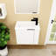 Meuble-lavabo de salle de bain avec lavabo, 22 x 13, fixation murale, porte à fermeture douce, pièce moderne de 22 po à fermeture contemporaine