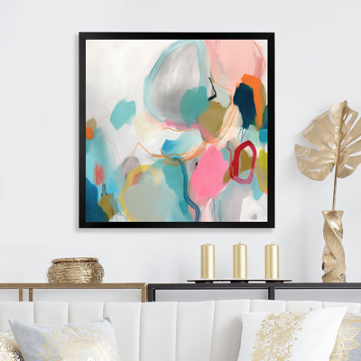 Pink Blue Minimalims Fludity II - Minimalism Wall Decor