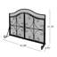 Stylish Fireplace Guard, Iron With Design, 31.62" H X 43.25" W, Matte Black 2 Access Doors, Finish