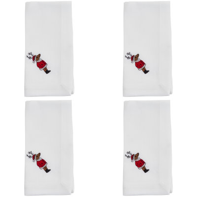 Leunam Reindeer 4 Piece Napkin Set