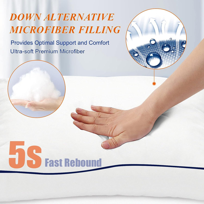 Castiglione Polyester Plush Cooling Pillow, 18"H x 26"W