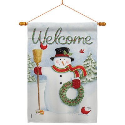 Double Sided 40'' H x 28'' W Polyester Christmas Flag Set