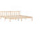 Bed Frame Natural 75.98 x 79.92 in Solid Pine Wood King Size Platform Bed Frame-1206044257