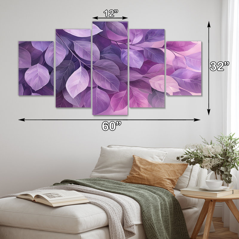 Feuilles de lilas auvent de la forêt I - Art mural feuilles - décoration murale traditionnelle diamant