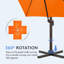 Parasol carré en porte-à-faux 120 po-1075560049