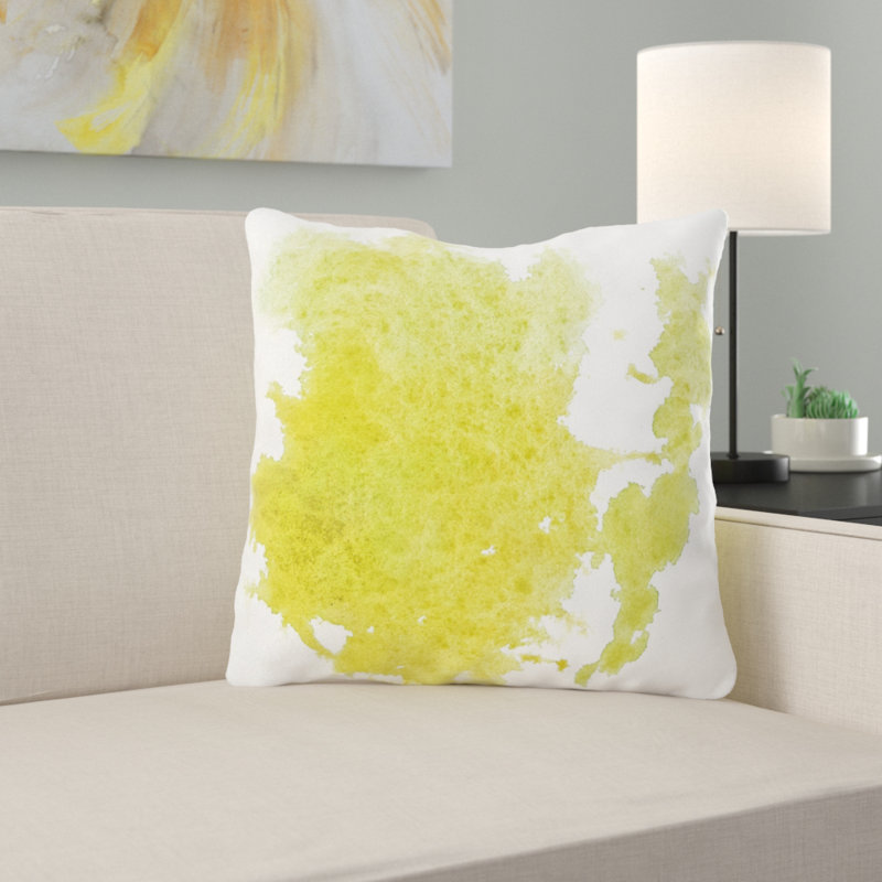 Coussin décoratif aquarelle , Microsuède, Intérieur