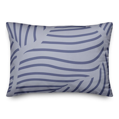 Blue Fronds Throw Pillow