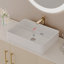 Meuble-lavabo autoportant 36 po avec lavabo en céramique et plateau en pierre frittée 36 po, meuble-lavabo en bois et or pour la salle de bain-397760589