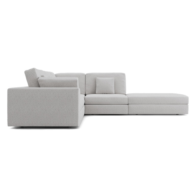 Ensemble de canapé modulaire Perry 02, Tissu craie, Orienté à droite