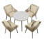 Ensemble repas en rotin de qualité supérieure avec trou pour parasol et coussins-915113339-915113336
