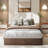 Floor Standing Bed Frame with Wooden Slat, Support, No Box Spring Needed, Noise Free & Easy Assemble, Modern Minimalist Bedroom Furniture for Apartments-2045084795-2045084790