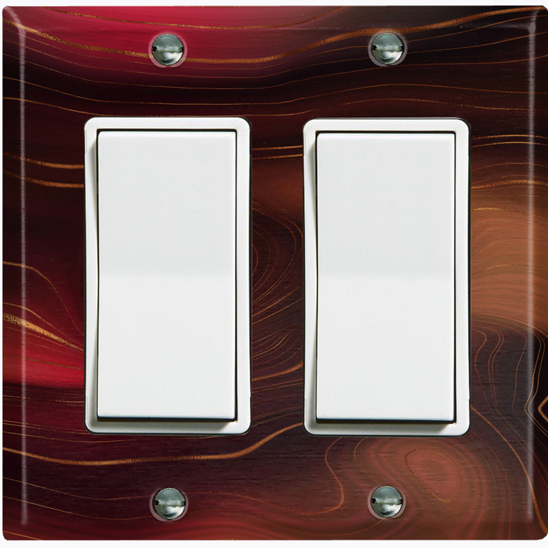 Patterned 2 - Gang Toggle Light Switch Standard Wall Plate