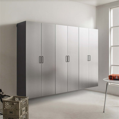 Ensemble d'armoires de garage de l 96 po x H 79 po x P 20 po Astro Series, durable et élégant avec tiroirs à fermeture en douceur et finition résistante à la chaleur