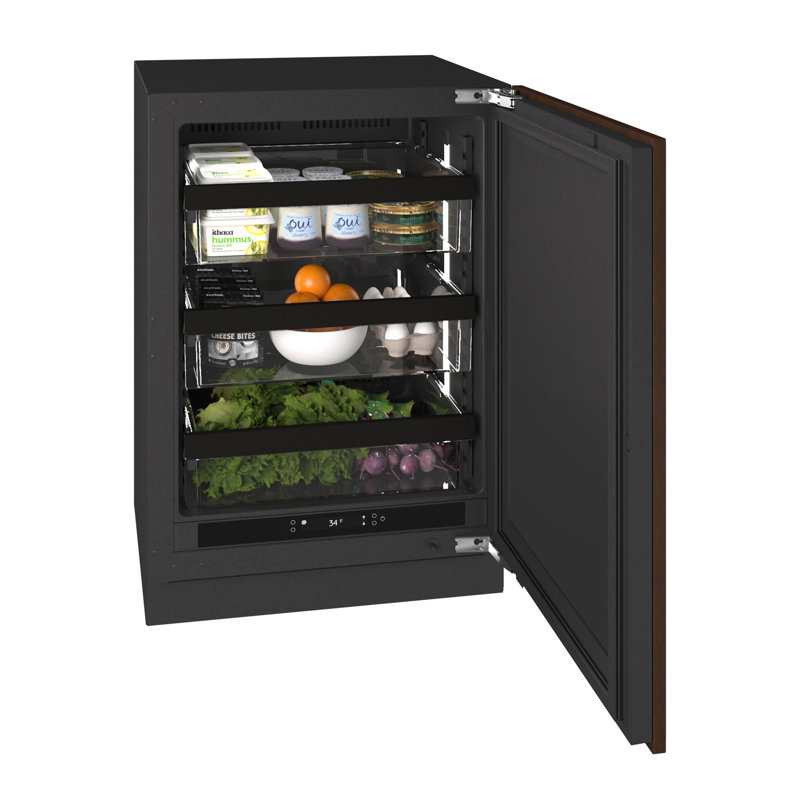 U-Line 24"W. Seamless 5.1 Cu.Ft. Compact Refrigerator - Panel Ready, Panel Ready Solid Frame