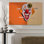 Art mural encadré sur toile, visage de clown fixé au mur, couleurs vives, style Pop Art. Décoration murale, grande œuvre d'art pour le salon, prête à être suspendue, 24 po x 36 po