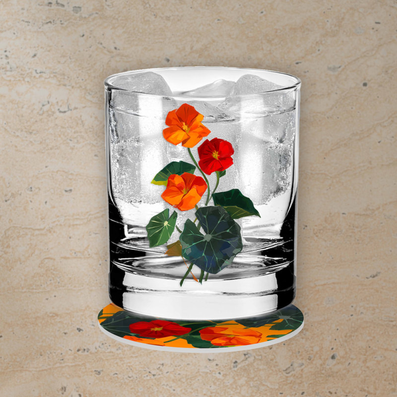  Fire Fire - Ensemble de bougies et sous-verres orange cannelle