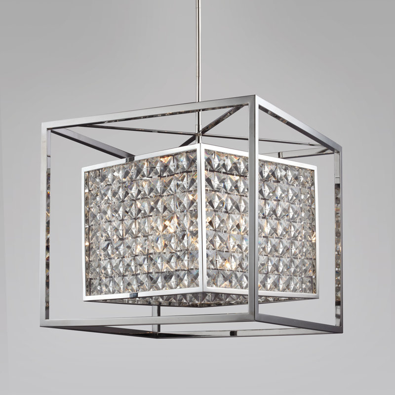 Cadre/lustre carré 8 lumières unique Honora, 20"