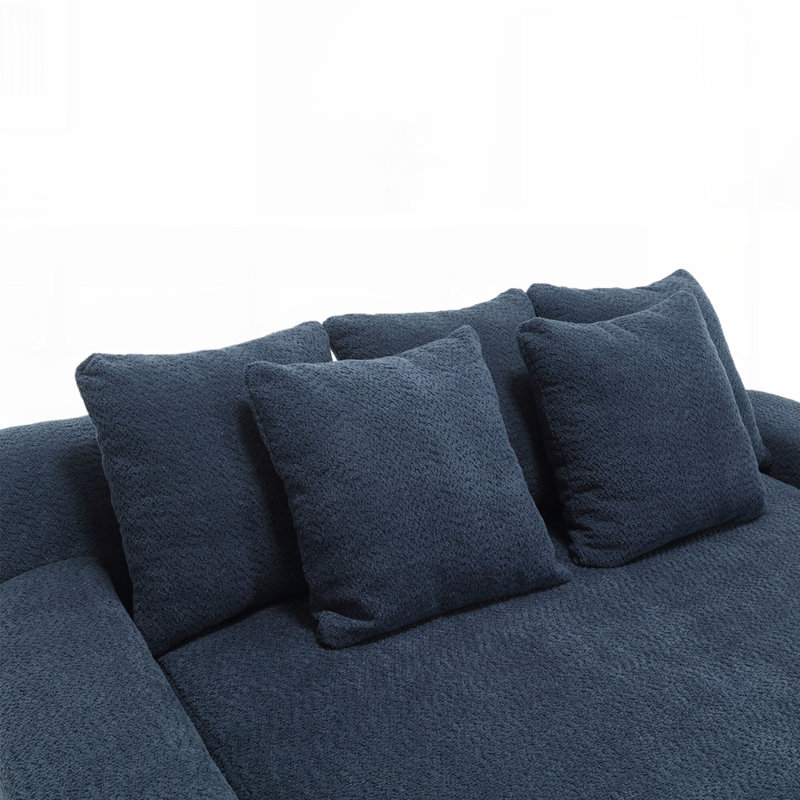 Canapé en chenille à 2 places avec coussins à haute résilience et design élégant pour une détente confortable et une décoration intérieure