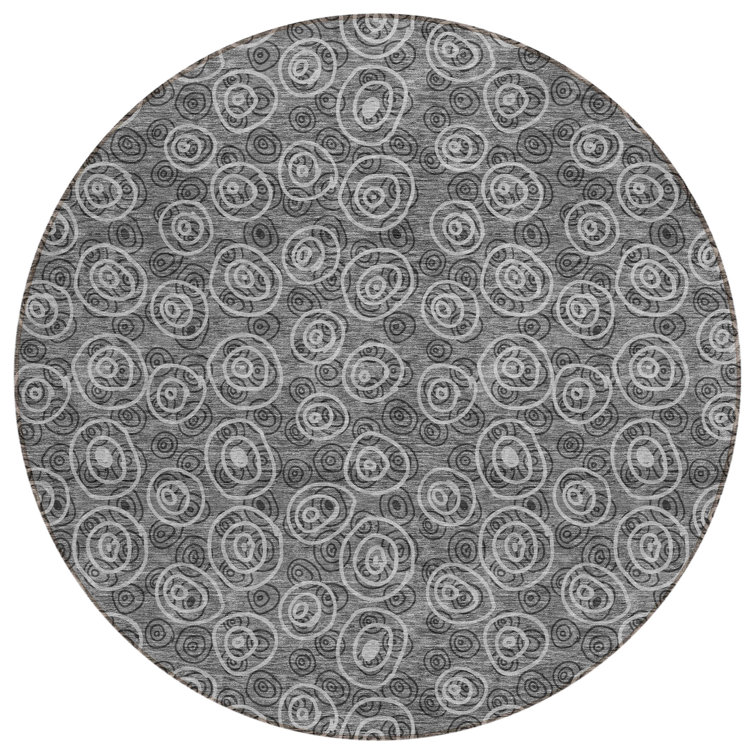 Washable Geometric Indoor / Outdoor Rug