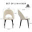 Chaise rembourrée moderne en velours courbé (blanc)-2075046512