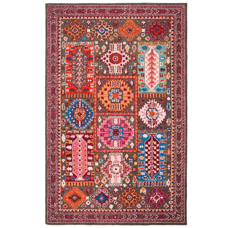 Spacek Hand Tufted Wool Rug, Rectangle 5' x 8'