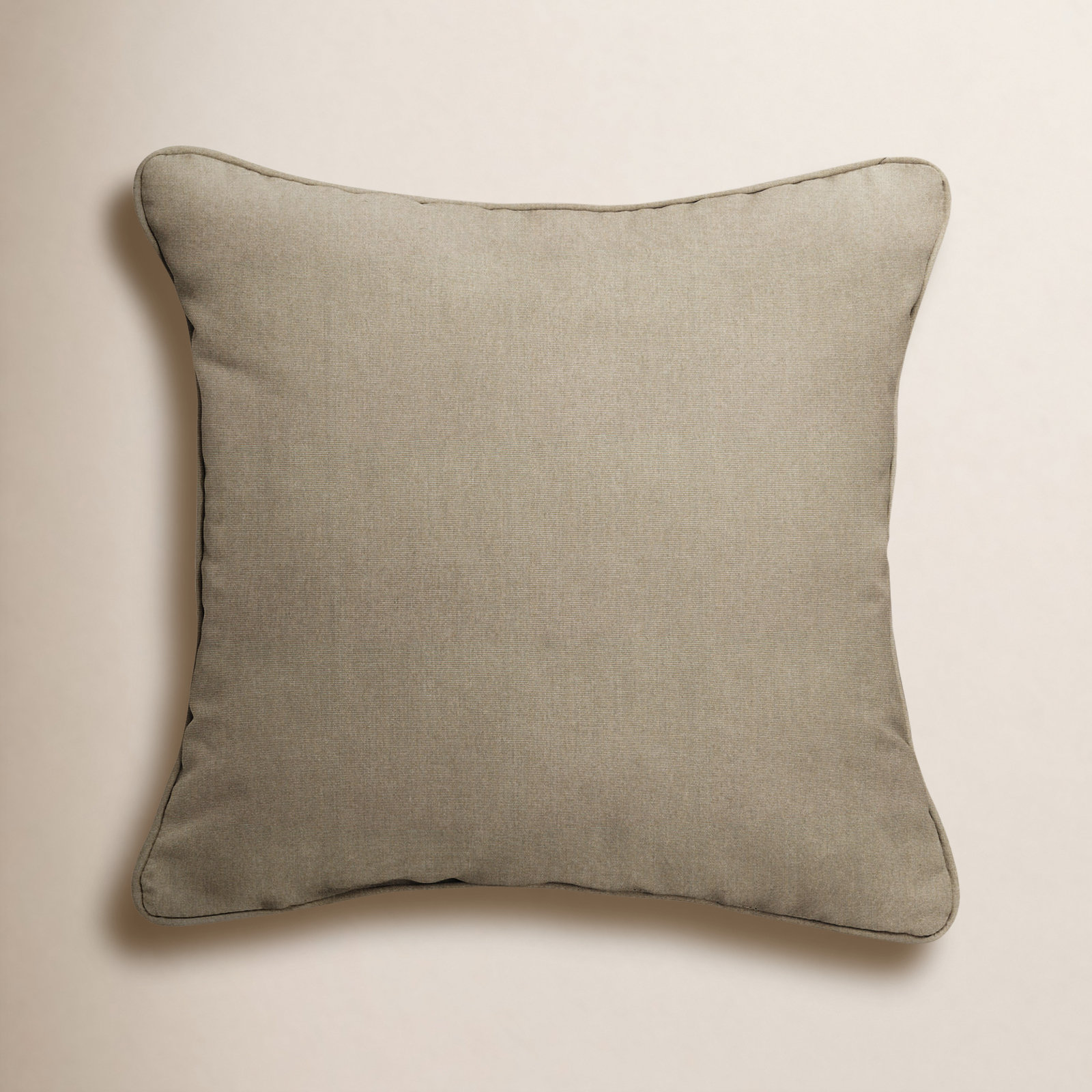 Erika Throw Pillow, Canvas Taupe, 24"H x 24"W