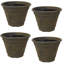 Pot à fleurs extérieur en polyrésine de sable 20 po x 20 po x 14,75 po Pepinn-1090651977-1160840455