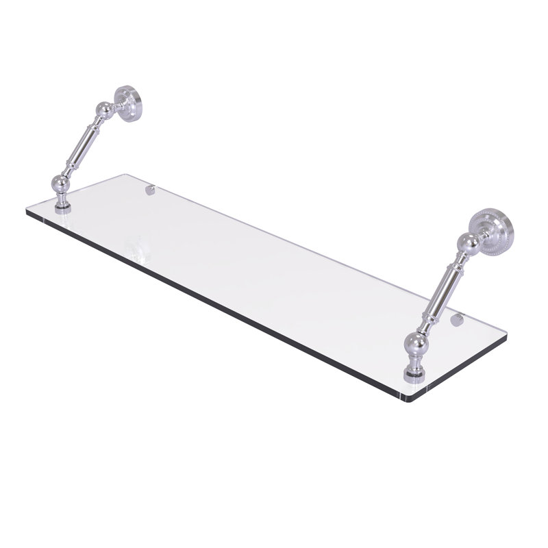 Tablette flottante Marchmont, Chrome satiné, 7.3" H x 30" W x 8" D
