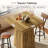 Bar Table, 37.8" H Square High Top Pub Table, Farmhouse Counter Height Home Bar Unit, Rustic Brown