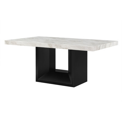 Reford Faux Marble Top Dining Table